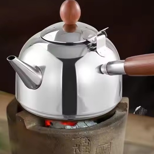 煮茶壶316不锈钢壶侧把壶平底功夫茶烧水壶 茶座泡茶壶户外煮水壶