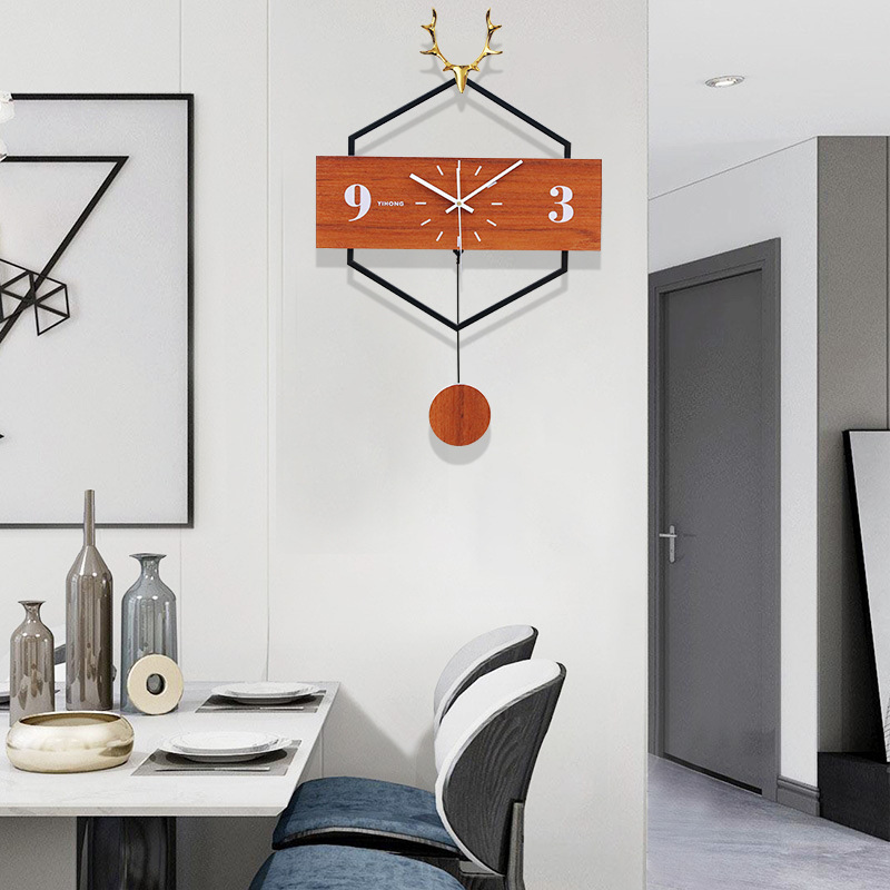 American Clock Wall Clock Living Room Modern Simple Clock Creative Home Fashion Wall Watch Atmospheric Nordic Wall Clock details Picture