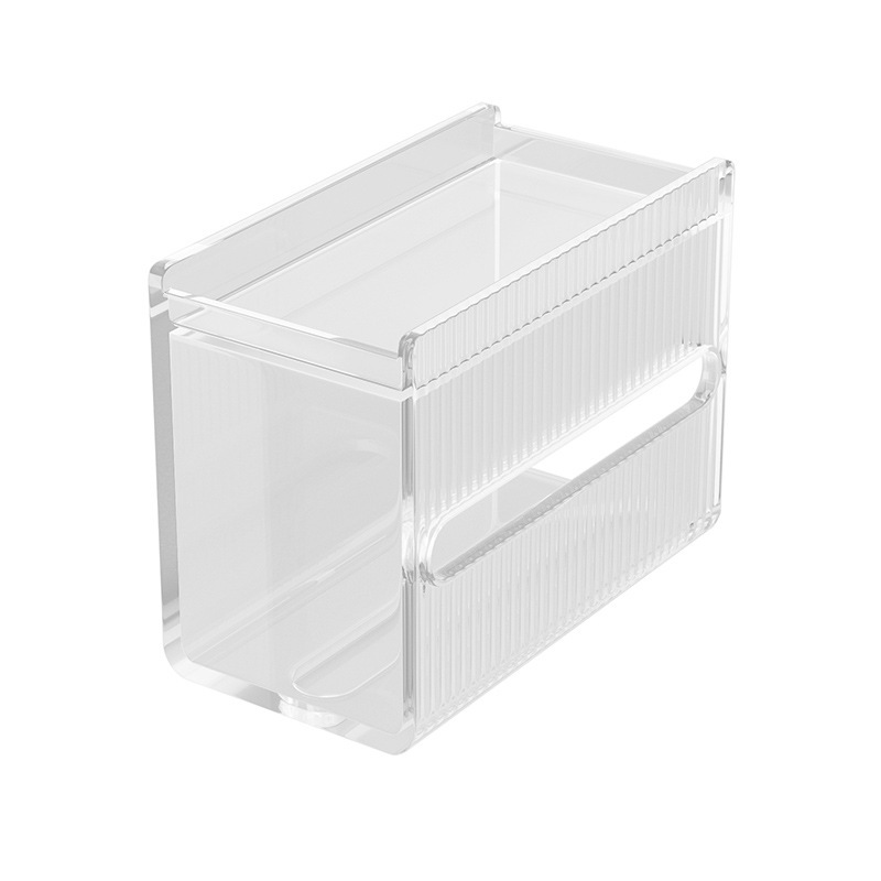 New light luxury acrylic tissue box, bathroom waterproof wall-mounted, no need for drilling, kitchen, toilet and living room tissue box Item Picture