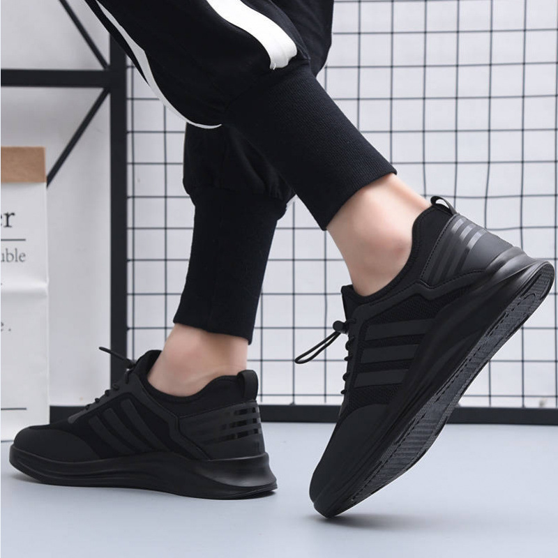 New men's casual and trendy shoes for spring and autumn sports and travel, black breathable mesh versatile shoes, summer single shoes Specification image