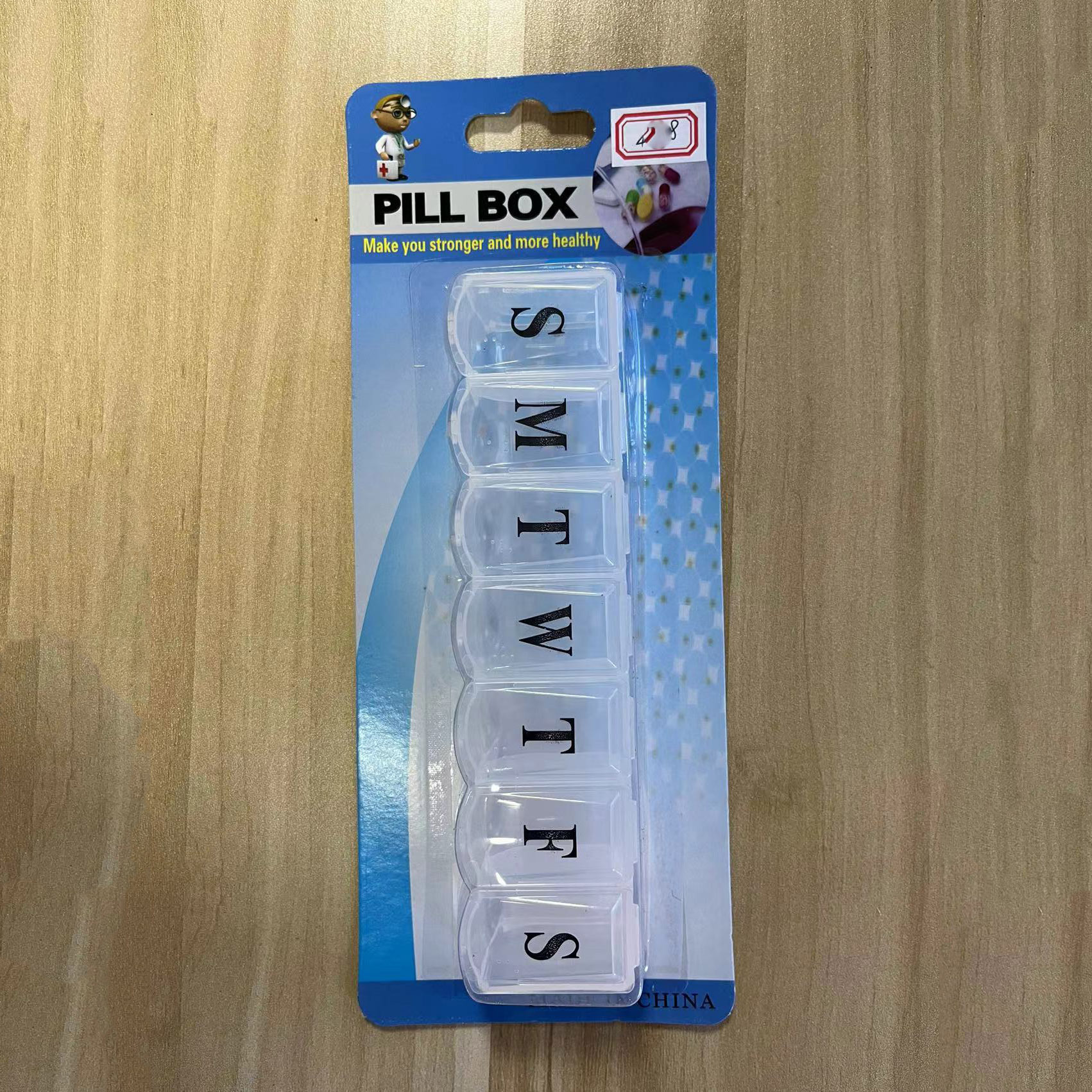 Pack A Weekly Portable Pill Box 7 Days With Braille Pill Box Portable 7-Cell Pill Box Rs-6501 Specification drawing