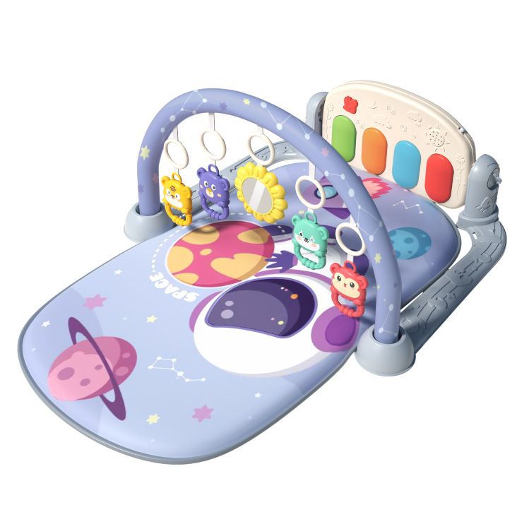 Baby pedal piano fitness frame, early education toys and game MATS for babies aged 0-36 months, cross-border music and light crawling MATS Item Picture