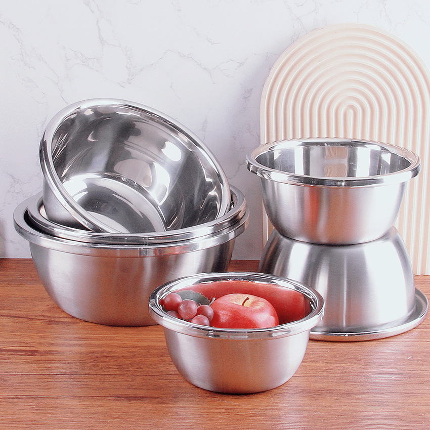 304 Stainless Steel Basin Thickened Non-Magnetic Reverse Edge Seasoning Basin Multi-Purpose Basin Household Multi-Function Soup Basin Seasoning Basin Wholesale Specification drawing