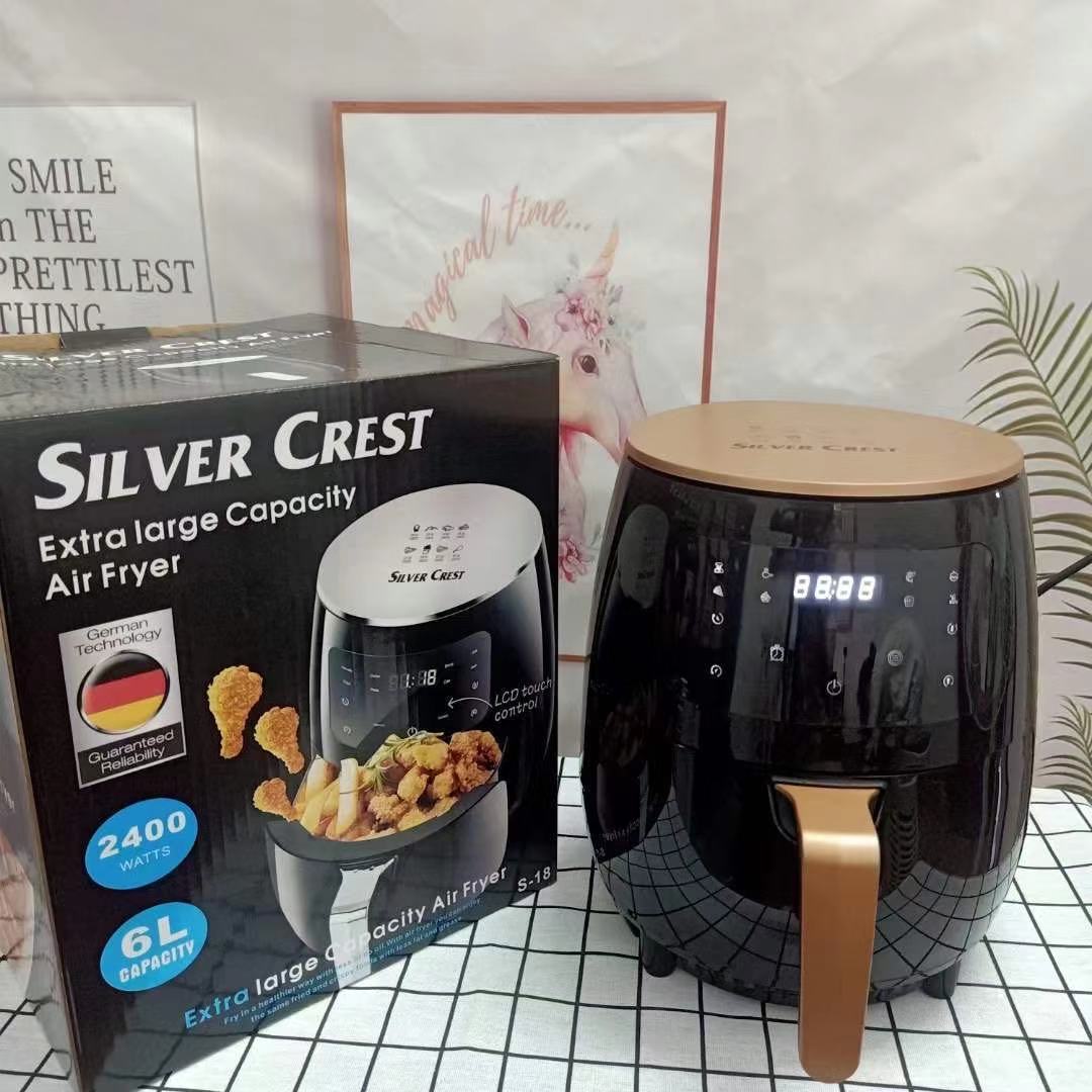Foreign Trade Export Air Fryer European Regulation Touch Screen Automatic British Regulation American Regulation Intelligent Electric Fryer Foreign Trade Export 6L details Picture