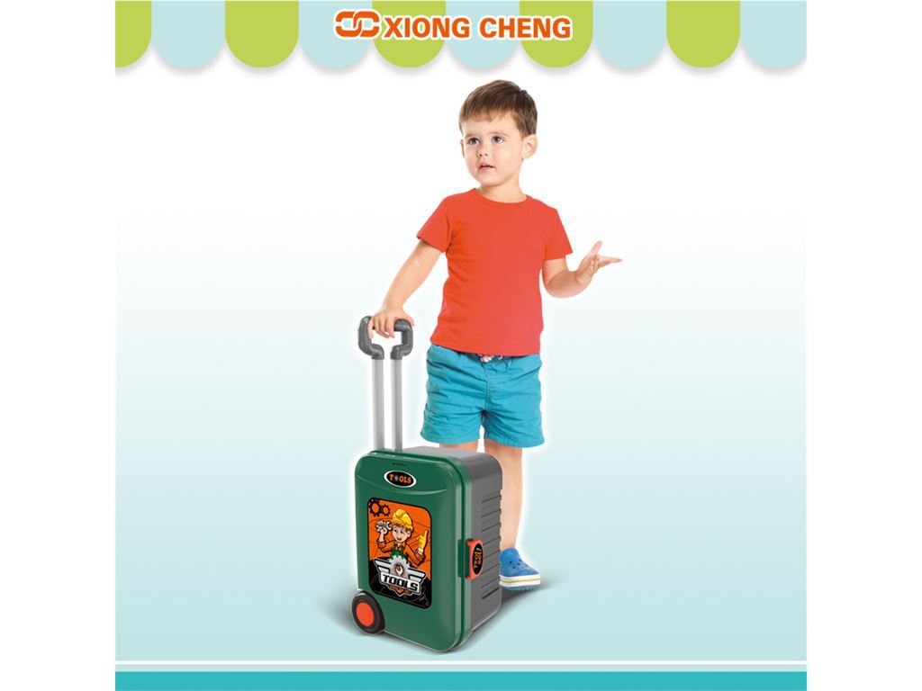 Amazon Cross-border children's 3-in-1 simulation repair tool can store suitcases, tool stands and play house toys Item Picture