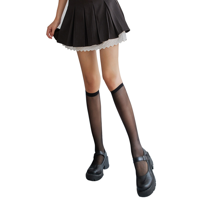 Sock street stall, one-piece consignment, net cut, any cut, mid-calf stockings, JK high calf black stockings, mid-calf stockings, one-piece consignment Item Picture