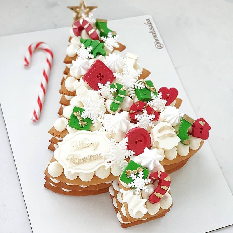 Amazon Creative Diy Cake Template Birthday Baking Mold Christmas Tree Crown Baby Clothes Cake Mold details Picture