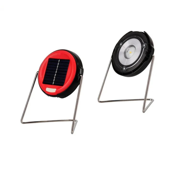 Multi-functional LED solar portable lamp, night light, emergency light, iron stand, portable outdoor camping flashlight details Picture