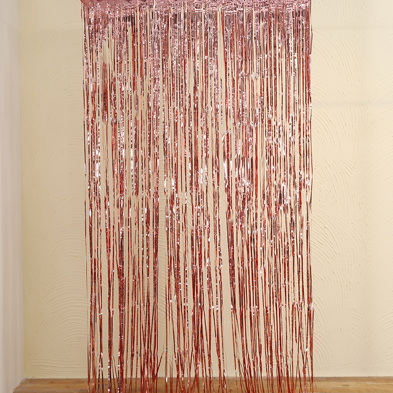 跨境1*2M/马卡龙彩虹炫/雨丝帘细节图