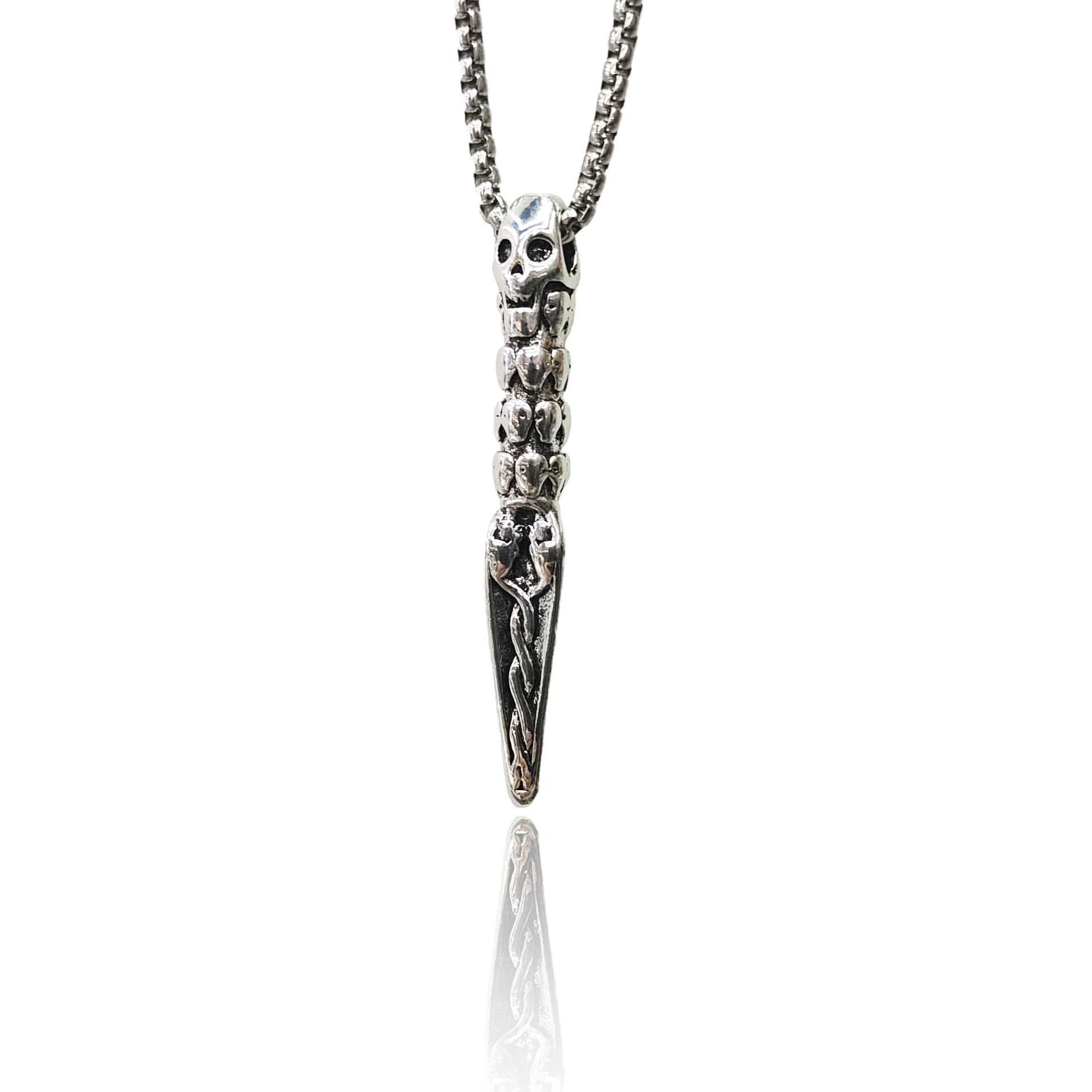 Net Red Men's Necklace Egyptian Pharaoh Necklace Sweater Chain Pyramid Cross Stainless Steel Pendant Wholesale Application Scenario