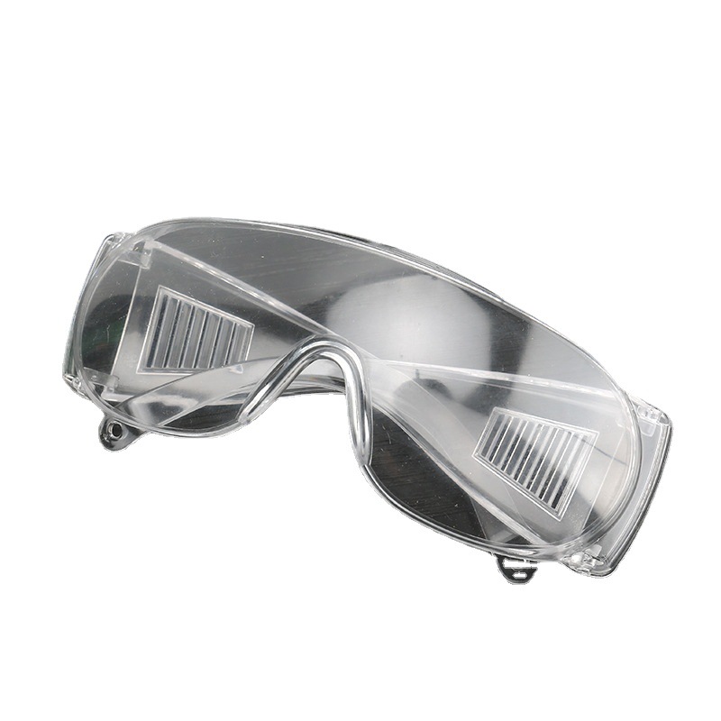 厂家批发透明百叶窗护目镜眼镜防冲击防飞溅防尘放飞沫劳保防护眼白底实物图