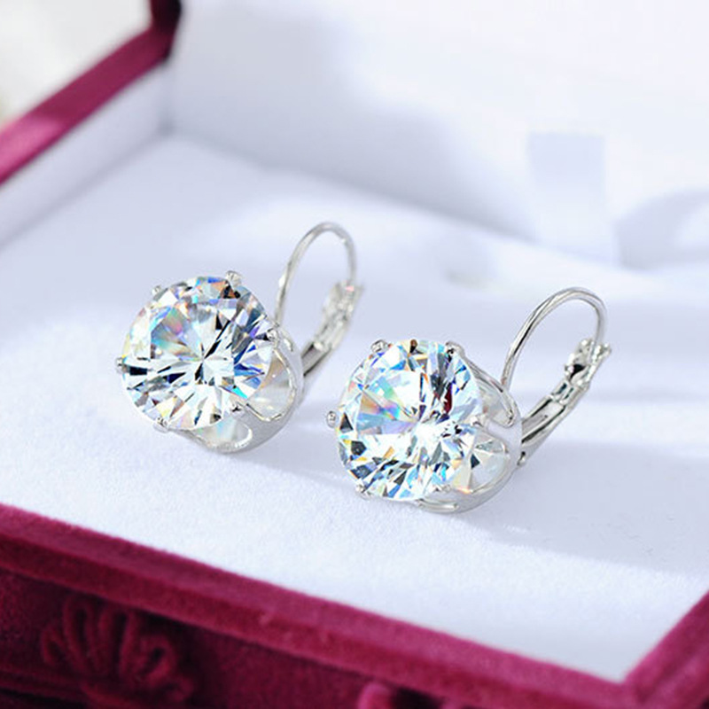 Kashi cross-border best-selling stud earrings, zircon earrings, earrings, crystal earrings, versatile and niche jewelry from European and American factories details Picture