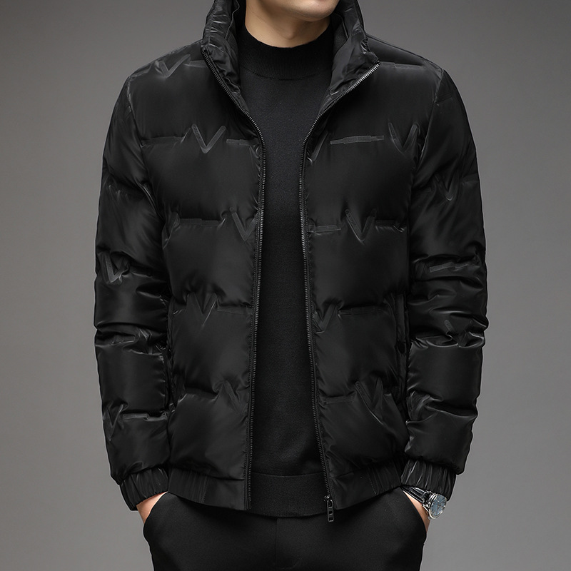 90 white duck down men's down jacket for winter warmth and cold protection, thickened brand stand-up collar down jacket, trendy details Picture