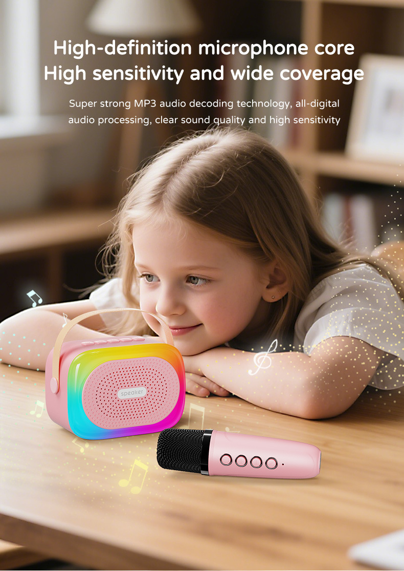 跨境热销无线蓝牙小音箱便携家庭户外唱歌专用话筒音响一体麦克风详情10