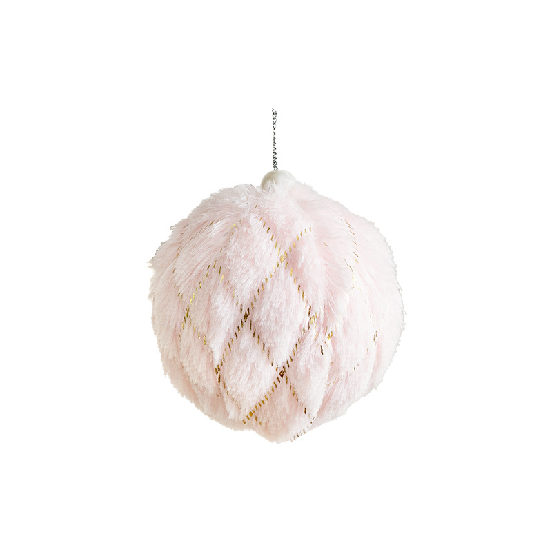 Hot-selling Christmas ball decoration 8CM pink foam ball pendant, Instagram Christmas tree decoration and arrangement pink set hanging ball Item Picture