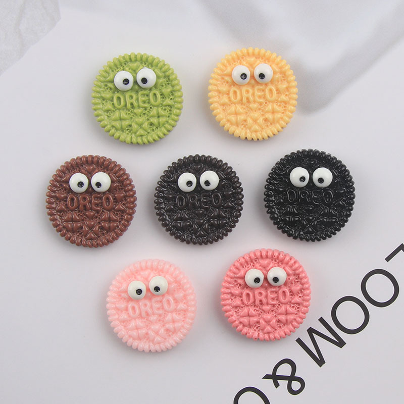 Colorful Eyes Cookies Resin Cream Glue Phone Case Head String Hair Card Accessories Diy Factory Wholesale Cup Stickers