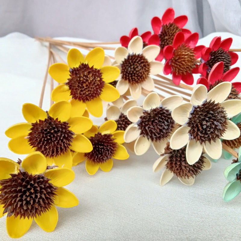 万花丛影2023永生花diy手工花太阳花干花插花手工制作