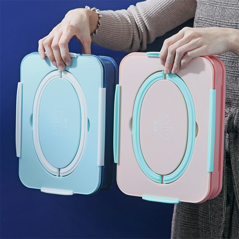 Klein Blue 304 stainless steel hand-held compartments lunch box, couple lunch box, student lunch box for work with soup bowl details Picture