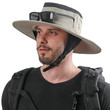 2021新款男女户外防晒帽眼镜架遮阳帽防水防紫外线牛仔渔夫帽跨境