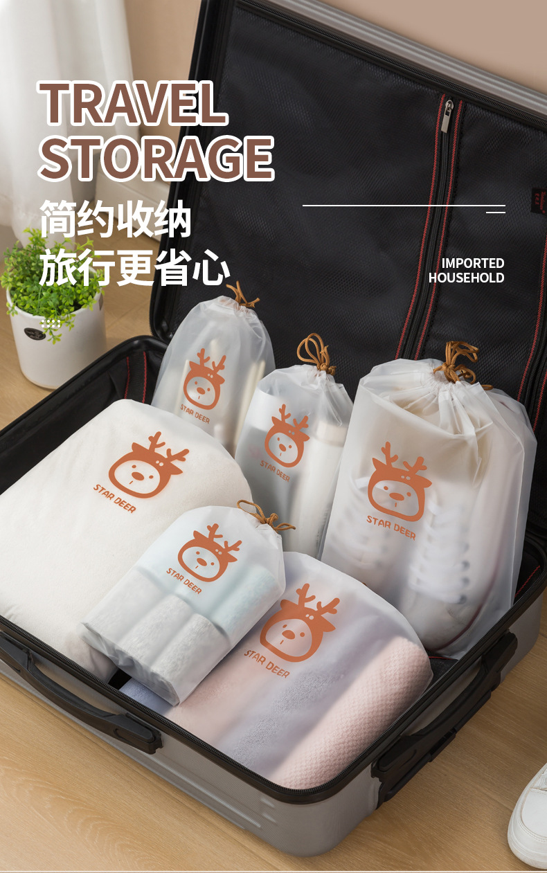 Shoe bag, shoe storage bag, travel suitcase sorting bag, dust-proof and moisture-proof drawstring bag, shoe cover, travel wonder pic 1