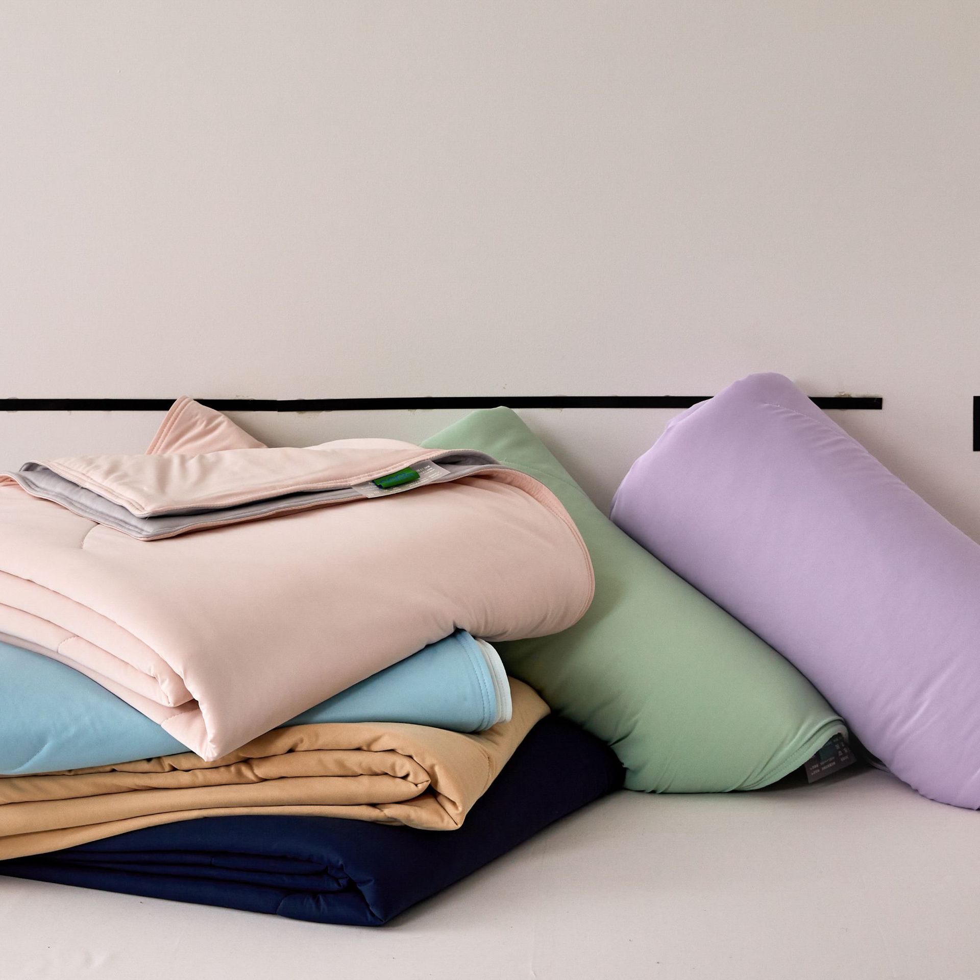 A-class deep sleep quilt for mothers and babies, cool silk fabric ammonia summer quilt, machine-washable thin quilt, air-conditioned summer cooling quilt Specification image