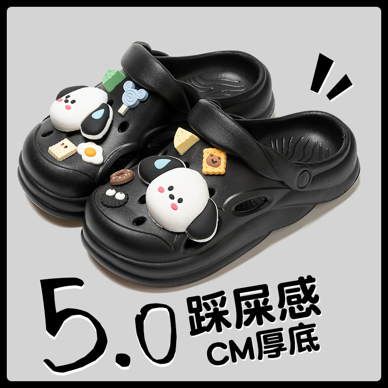 Master Dog Crocs Men Wear Summer 2024 New Beach Shoes Non-Slip, Deodorant, Step On Poo Feeling Bao Head Slippers Specification drawing