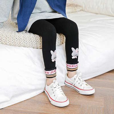 Children's leggings, pure cotton women's spring, autumn and winter new cartoon thin style little girl slimming and fashionable knitted long pantyhose Item Picture