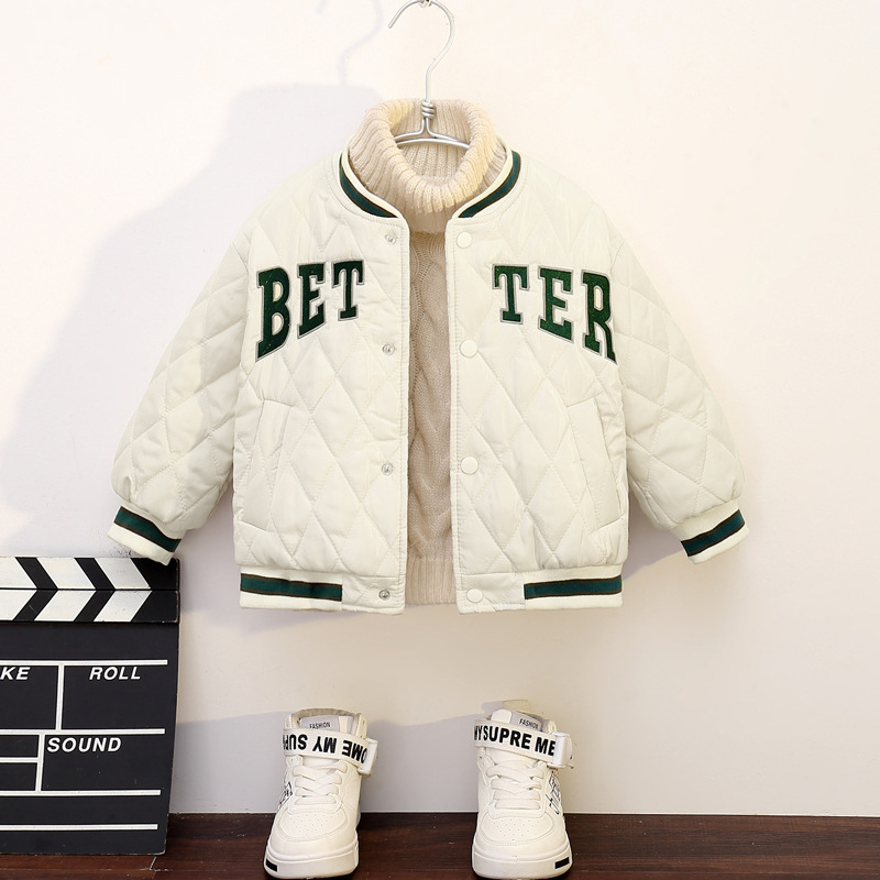 Korean baseball jackets for children, thickened cotton-padded jackets for boys and girls, and cotton-padded jackets for babies in spring, autumn and winter are all bestsellers Specification image