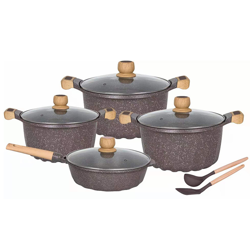 New soup pot deep-frying non-stick ten-piece set