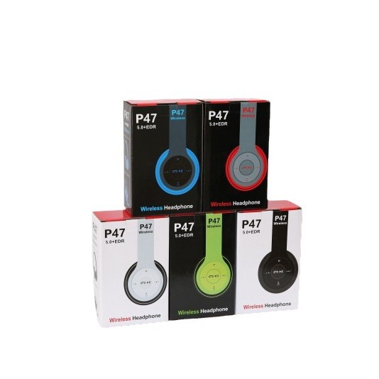 Factory wholesale P47 Bluetooth headphones, over-ear, low-weight, music, foldable wireless Bluetooth headphones, cross-border bestsellers Item Picture