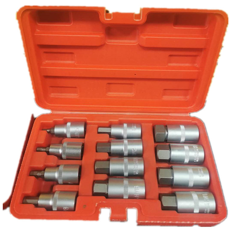 12PC1/2规格滚花压批套筒气动汽修组套五金工具