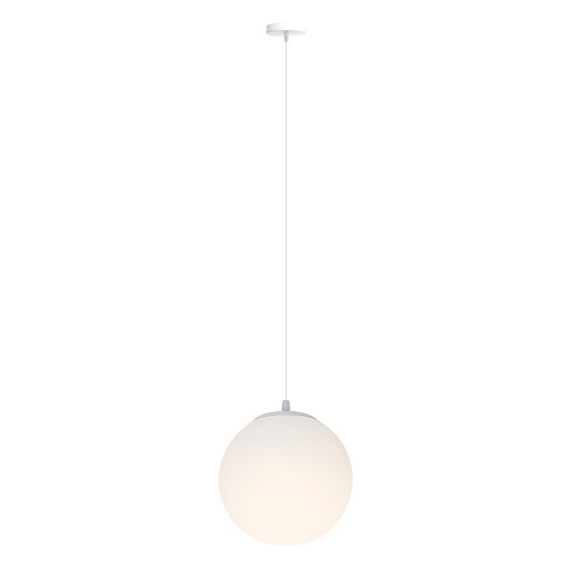 Acrylic milky white round ball chandelier, PE rotational molding matte, modern and simple store wedding decoration lighting chandelier 220V Item Picture