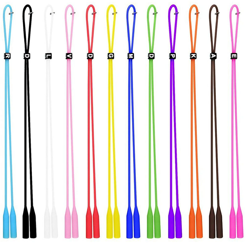 Silicona round head snap eyecord deportes antideslizantes anti-caída adulto niños extra largo round head eyecord accesorios de gafas Item Picture