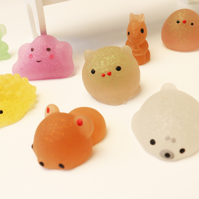 Amazon Squishy Kids' stress-relieving pinching fun toys, super cute dumplings, cartoon golden onion venting balls, funny and quirky Specification image