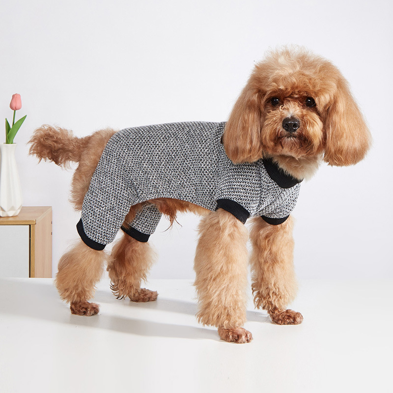 T All-season universal pet home wear, casual Teddy four-legged puppy pajamas, one-piece pants, cool pet clothing Specification image