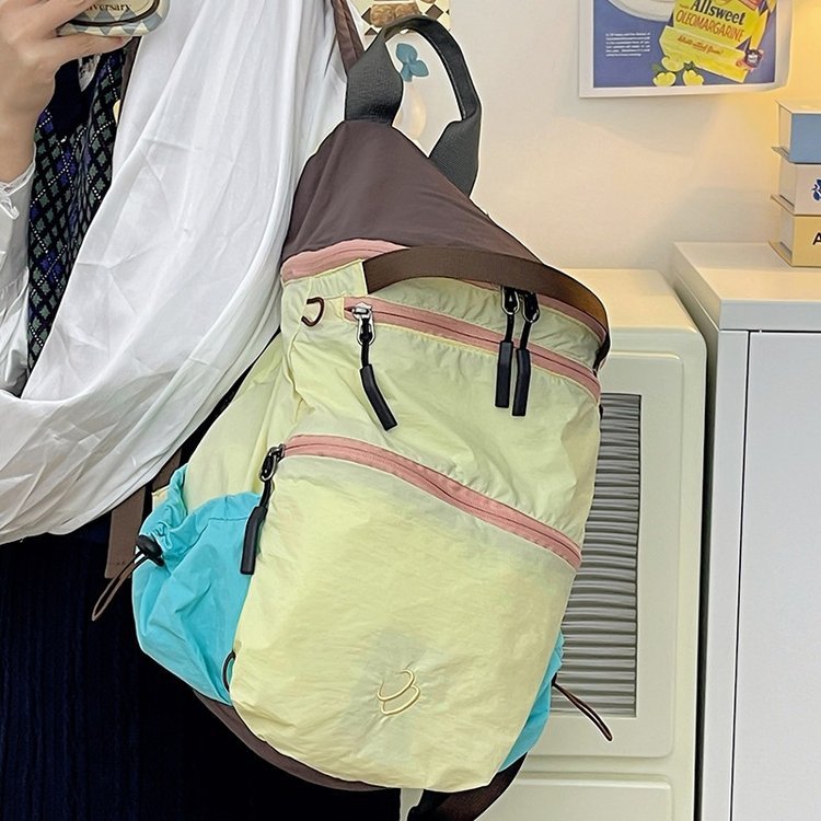2024 nuevo estilo mochila escolar marca de moda mochila de gran capacidad mochila de viaje para mujeres alto nivel de apariencia espalda doble ligera mochila casual