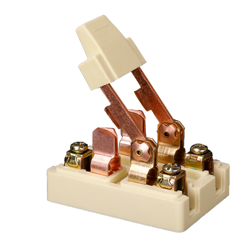 Electric vehicle knife switch distribution box knife switch 2P63A100A all-copper thickened 220V single-throw knife switch 32A household Item Picture