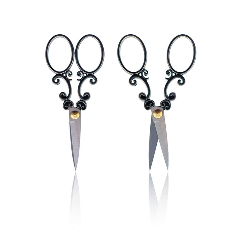 Cross-Stitch Tailor European Vintage Scissors Rolled Edge Pattern Stainless Steel Scissors Embroidery Scissors Vintage Scissors Item Picture