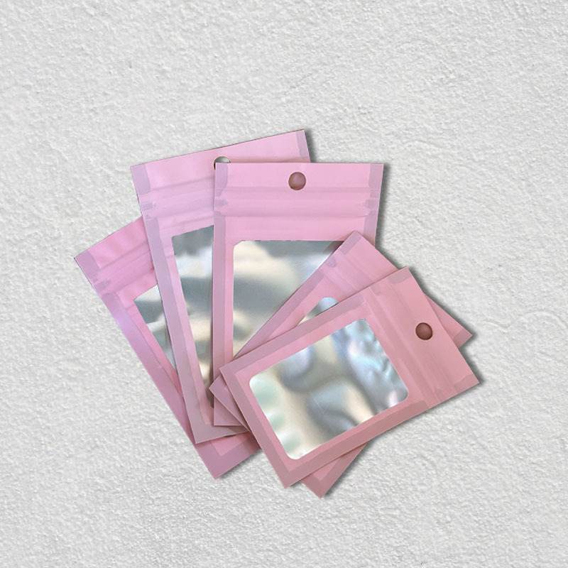Spot Frosted Yin-Yang Zip-Lock Bag Jewelry Nail Art Bag Simple Window Self-Adhesive Bag Mobile Phone Case Plastic Bag Application Scenario