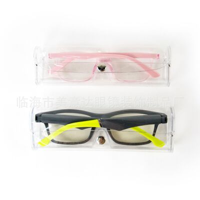 透明阅读镜老花镜眼镜盒近视平光镜眼镜盒图