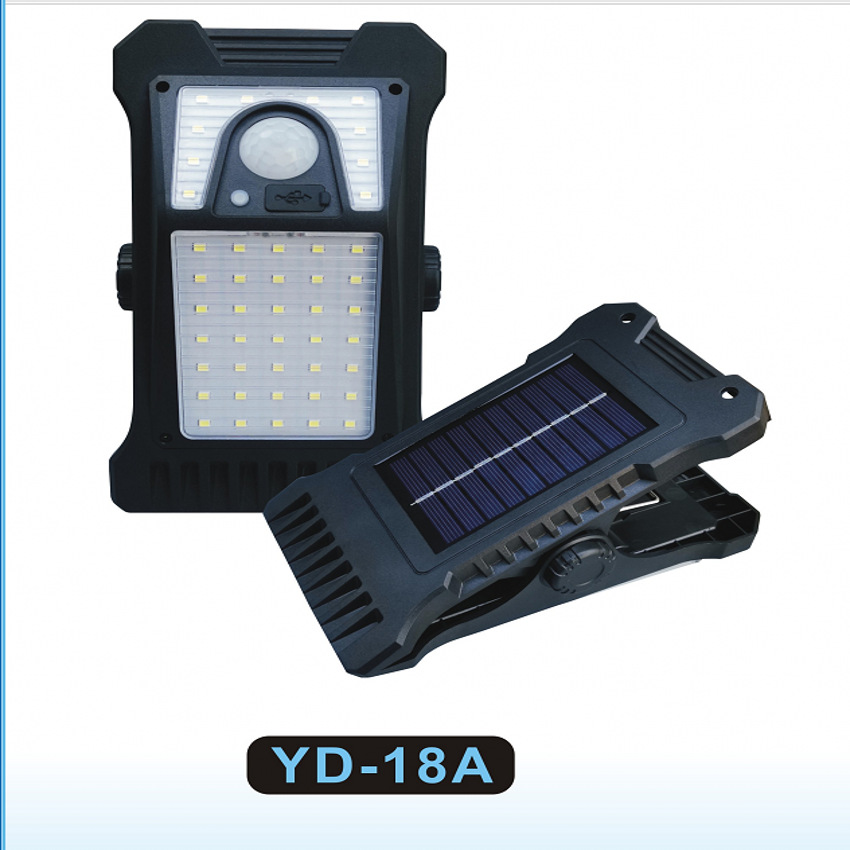 Cross-Border New Solar Clamp Light Camping Light Home Garden Garden Light Outdoor Lighting Emergency Specification drawing