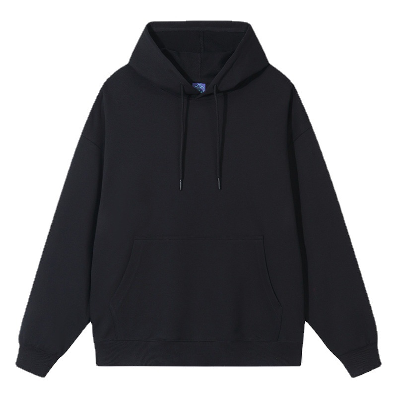 The new spring hooded sweatshirt for men is a loose and casual solid-color hooded sweatshirt with a drop shoulder and weighs 330 grams. It's a trendy sport top Item Picture