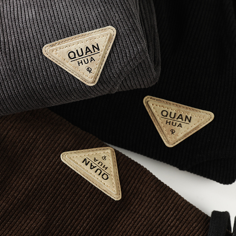 2022 Autumn/Winter new men's casual pants, fashionable and high-end corduroy pants, men's tight-fitting Harun straight-leg pants details Picture