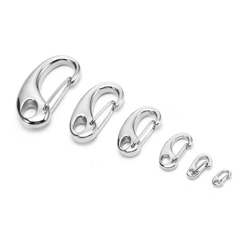 Available From Stock 304 Stainless Steel Ear Buckle Bracelet Connecting Shrimp Male Buckle Titanium Steel Necklace Buckle Accessories Item Picture