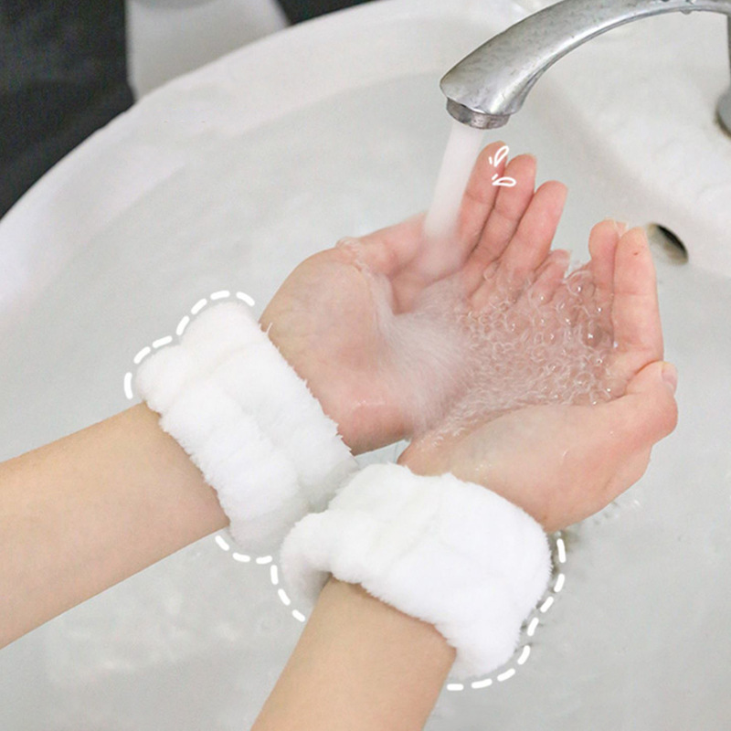 可爱洗脸手腕带神器防水到袖口腕带运动擦汗吸水手环护腕防湿袖套详情图1