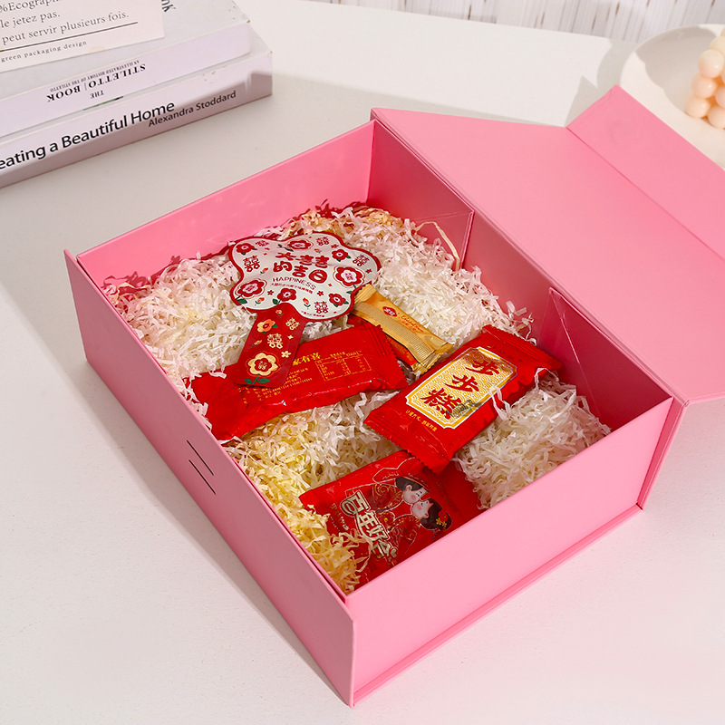 Wholesale of foreign trade flip cover one-piece folding box gift packaging box, souvenir gift box, Valentine's Day packaging gift box Specification image