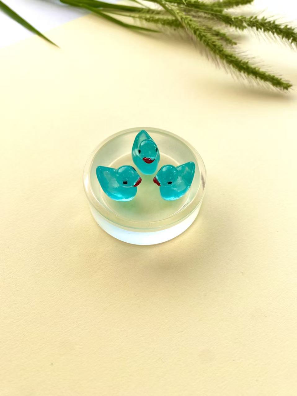 可爱彩色小鸭子树脂迷你DIY创意手工摆件详情5