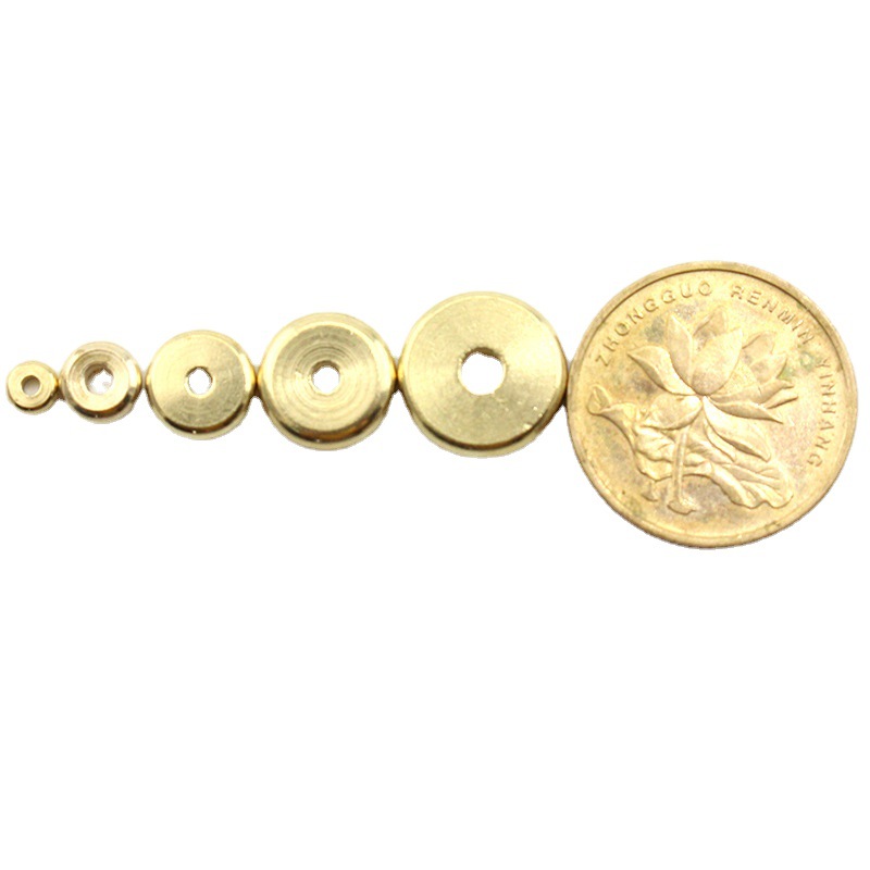 黄铜隔片4-12mm圆角隔珠纯铜垫片算珠串珠DIY饰品配件散珠细节图