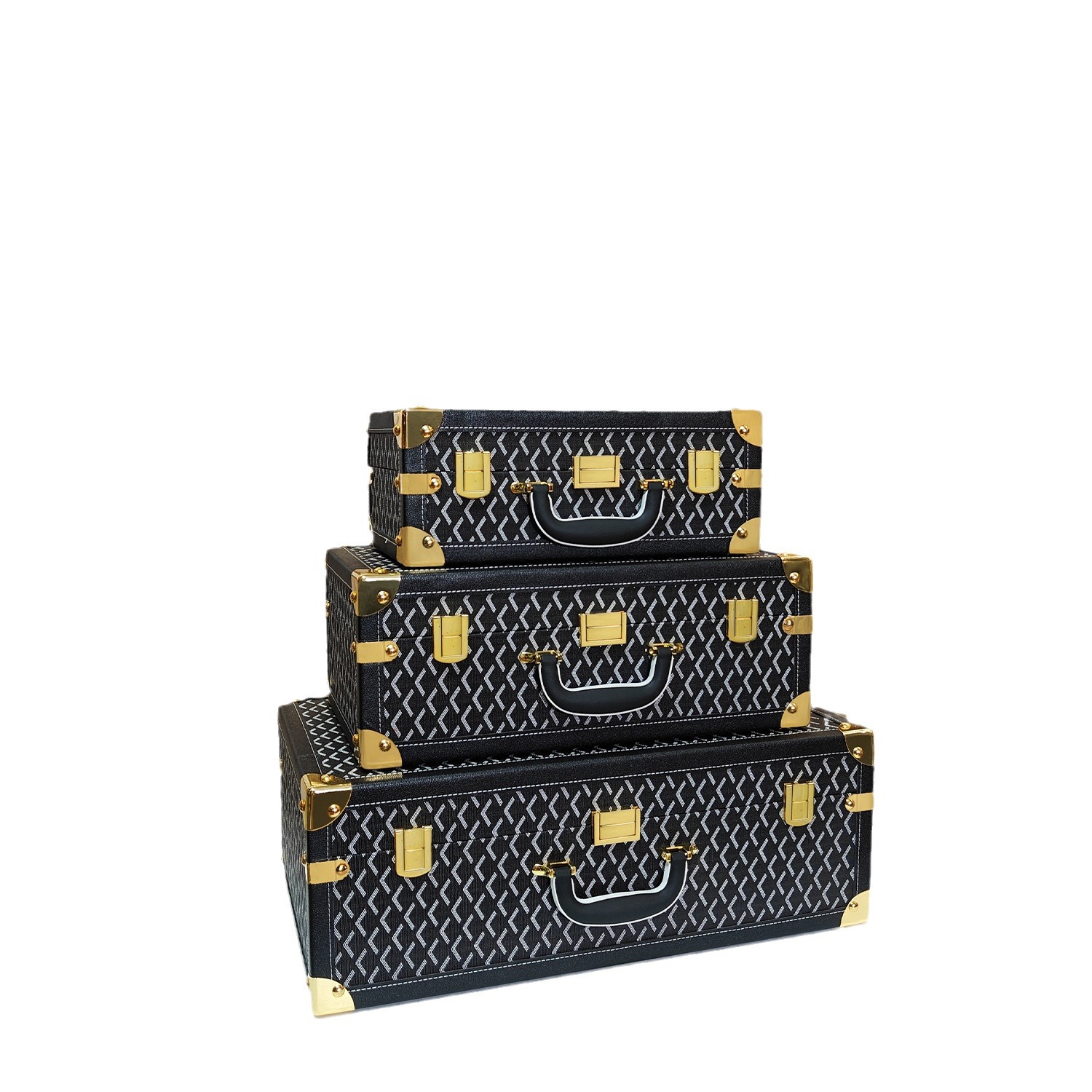 High-end leather storage box, large capacity, super large clothing storage box, trunk storage and organization, decorative box Item Picture