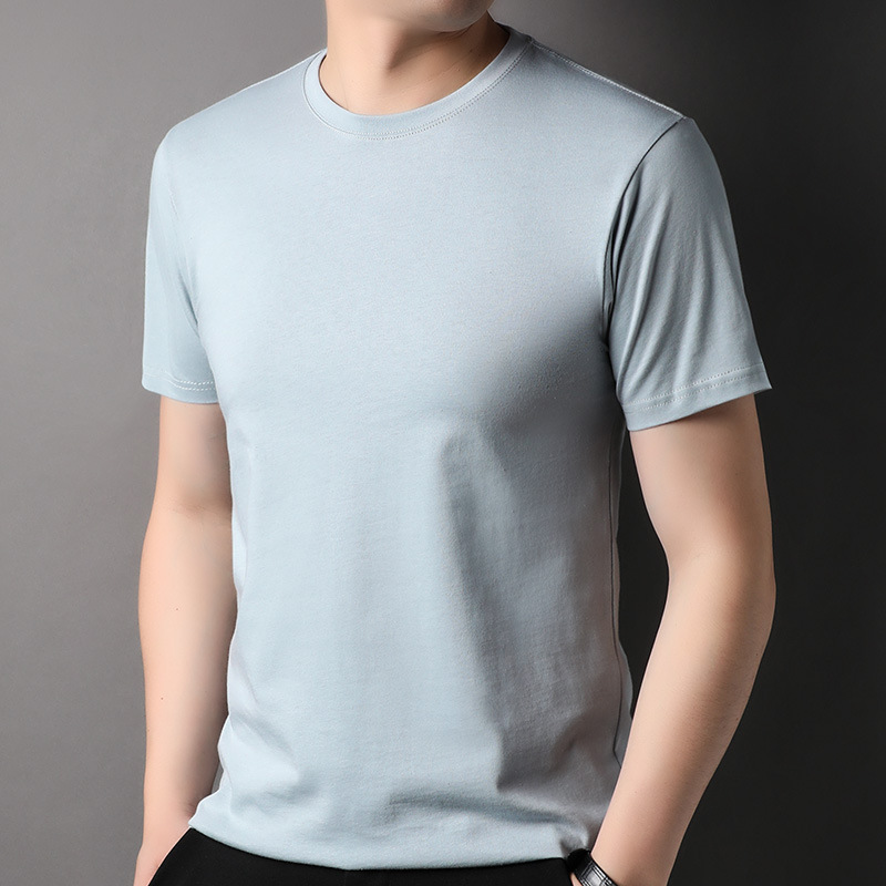 2023 Summer New Men's short-sleeved T-shirt with round neck Specification image